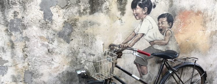 Little Children on a Bicycle Mural, George Town, Penang, Malaysia